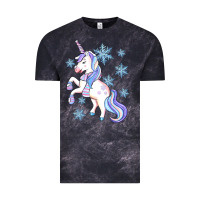 Cloud Black Winter unicorn Vintage Tee - Artiststas
