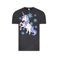 Vintage Black Winter unicorn Vintage Tee - Artiststas