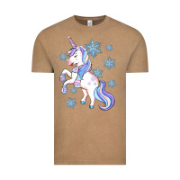 Vintage Coffee Winter unicorn Vintage Tee - Artiststas
