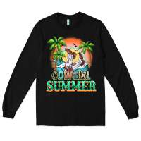 Black Cowgirl summer Long Sleeve Tee - NancyCooperArtShop
