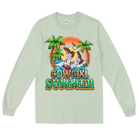 Matcha Cowgirl summer Long Sleeve Tee - NancyCooperArtShop