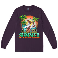 Plum Cowgirl summer Long Sleeve Tee - NancyCooperArtShop