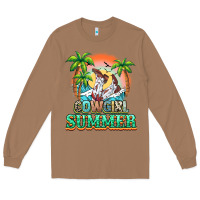 Toasted Coconut Cowgirl summer Long Sleeve Tee - NancyCooperArtShop