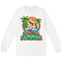 White Cowgirl summer Long Sleeve Tee - NancyCooperArtShop