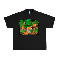 Black st patricks orange cow with leopard background Urban Heavy Tee - Jasminsmagicworld