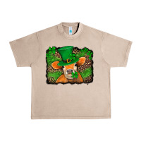 French Oak st patricks orange cow with leopard background Urban Heavy Tee - Jasminsmagicworld