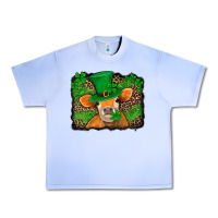 Grape Ice st patricks orange cow with leopard background Urban Heavy Tee - Jasminsmagicworld