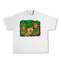 Lunar Rock st patricks orange cow with leopard background Urban Heavy Tee - Jasminsmagicworld