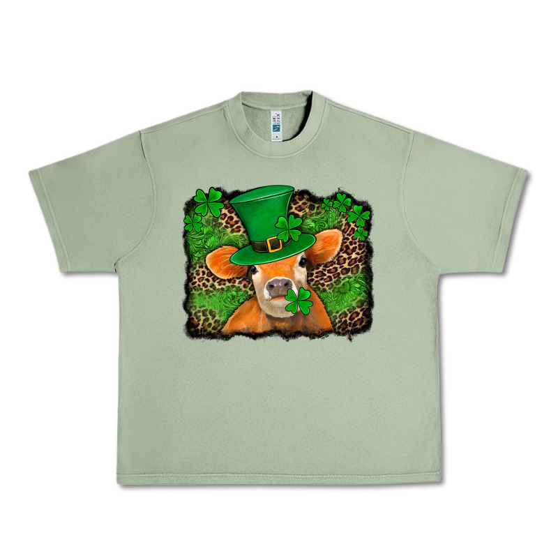 St Patricks Orange Cow With Leopard Background Urban Heavy Tee by Jasminsmagicworld | Teevron