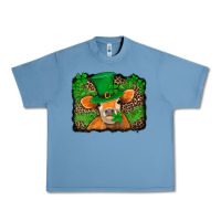 Pebble Blue st patricks orange cow with leopard background Urban Heavy Tee - Jasminsmagicworld