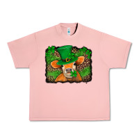 Salmon st patricks orange cow with leopard background Urban Heavy Tee - Jasminsmagicworld