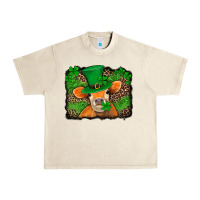 Sandshell st patricks orange cow with leopard background Urban Heavy Tee - Jasminsmagicworld