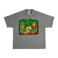Tornado st patricks orange cow with leopard background Urban Heavy Tee - Jasminsmagicworld