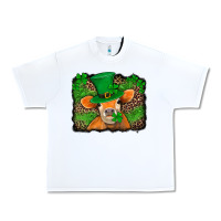 White st patricks orange cow with leopard background Urban Heavy Tee - Jasminsmagicworld