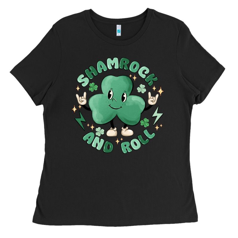 Shamrock And Roll Ladies Tee by MaliasSmallBusiness | Teevron
