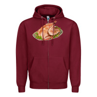 Burgundy turkey fa element 1 Zipper Hoodie - FaDigitalArtStudio