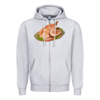 Heather Grey turkey fa element 1 Zipper Hoodie - FaDigitalArtStudio