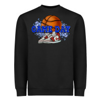 Black game day basketball Heavyweight Sweatshirt - HowdyJamesFarm