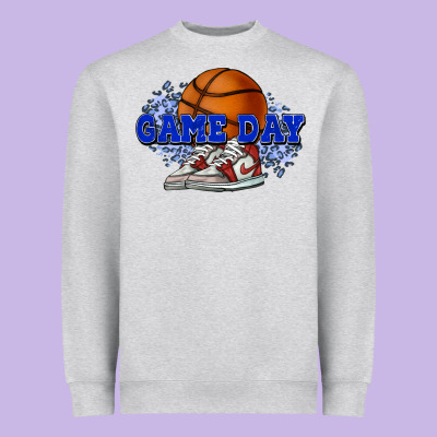 Game Day Basketball Heavyweight Sweatshirt Designed By Howdyjamesfarm