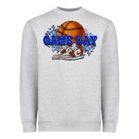 Heather Grey game day basketball Heavyweight Sweatshirt - HowdyJamesFarm