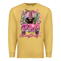 Antique Gold Pink Christmas Truck Gnome Premium Sweatshirt - FaDigitalArtStudio