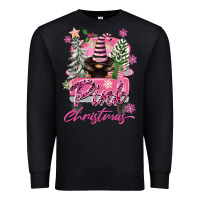 Black Pink Christmas Truck Gnome Premium Sweatshirt - FaDigitalArtStudio