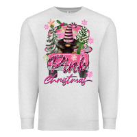Oatmeal Heather Pink Christmas Truck Gnome Premium Sweatshirt - FaDigitalArtStudio