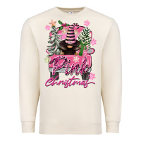 Sandshell Pink Christmas Truck Gnome Premium Sweatshirt - FaDigitalArtStudio