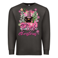 Smoke Pink Christmas Truck Gnome Premium Sweatshirt - FaDigitalArtStudio