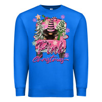 True Royal Pink Christmas Truck Gnome Premium Sweatshirt - FaDigitalArtStudio
