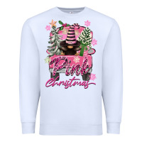 White Pink Christmas Truck Gnome Premium Sweatshirt - FaDigitalArtStudio