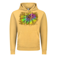 Vintage Mustard colorful glitter leopard background Vintage Hoodie - RanaPortraitStore