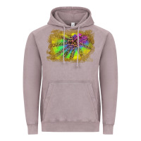 Colorful Glitter Leopard Background Vintage Hoodie | Teevron