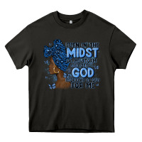 Asphalt even in the midst of may storm afro woman Heavy Core Tee - MaliasSmallBusiness