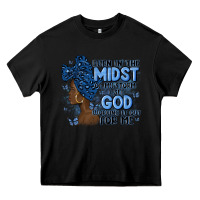 Black even in the midst of may storm afro woman Heavy Core Tee - MaliasSmallBusiness
