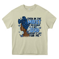 Mossy even in the midst of may storm afro woman Heavy Core Tee - MaliasSmallBusiness