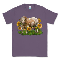 Simmental Bull With Sunflowers Classic Tee | Teevron