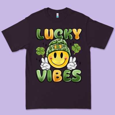 Lucky Vibes Premium Tee Designed By Maliassmallbusiness