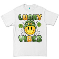 White lucky vibes Premium Tee - MaliasSmallBusiness
