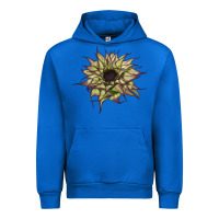 Cobalt sun   fill purple sunflower Urban Hoodie - LillyAllenDesigns