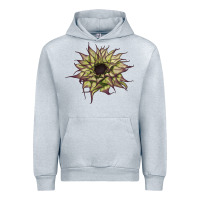 Heather Grey sun   fill purple sunflower Urban Hoodie - LillyAllenDesigns
