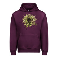 Mauve Wine sun   fill purple sunflower Urban Hoodie - LillyAllenDesigns
