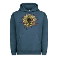 Pigment Midnight Navy sun   fill purple sunflower Urban Hoodie - LillyAllenDesigns