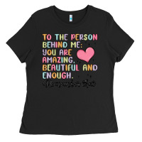 Black to the person behind me Ladies Tee - MaliasSmallBusiness