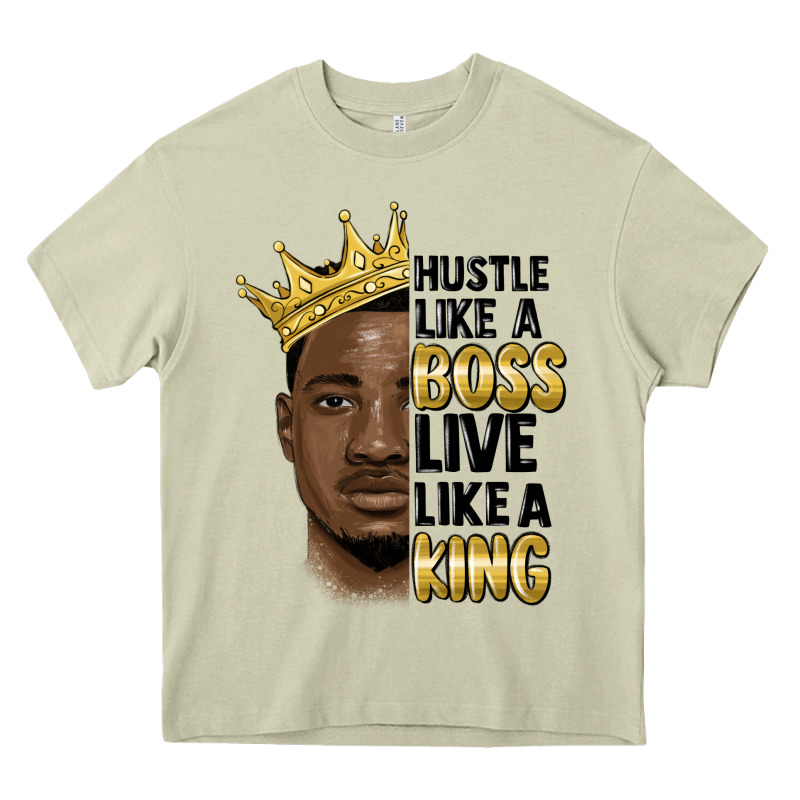 Hustle Like A Boss Live Like A King Malia Heavy Core Tee by MaliasSmallBusiness | Teevron