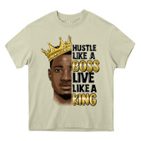 Mossy hustle like a boss live like a king malia Heavy Core Tee - MaliasSmallBusiness