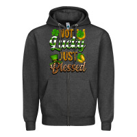 Charcoal Heather St. Patrick's Not lucky just blessed Zipper Hoodie - OliviaCreatesArt