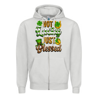 Dove Grey St. Patrick's Not lucky just blessed Zipper Hoodie - OliviaCreatesArt