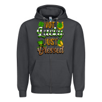 Smoke St. Patrick's Not lucky just blessed Zipper Hoodie - OliviaCreatesArt
