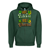 Sports Green St. Patrick's Not lucky just blessed Zipper Hoodie - OliviaCreatesArt